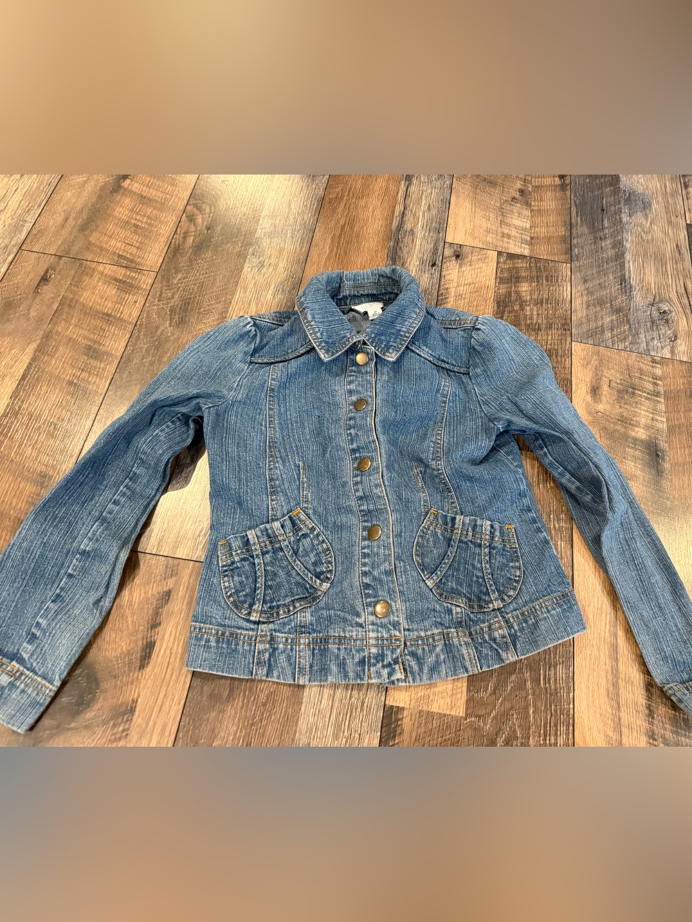 LOFT Blue Denim Jacket with Front Button Pockets